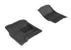 3D MAXpider 2014-2020 Chevrolet Silverado Double Cab/Crew Cab Kagu 1st Row Floormat - Black showcasing custom fit and durability