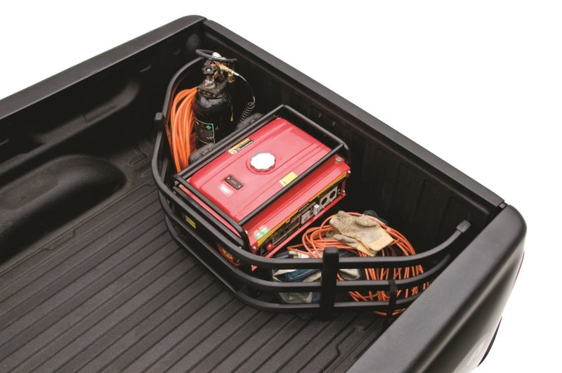 AMP Research 19-23 Ram 1500 (Excl. RamBox/Multi-Funct Tailgates) Std Bed Bedxtender HD Sport - Black with gear secured