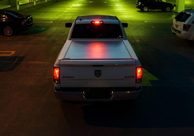 Retrax 2019 Ram 1500 RetraxPRO MX bed cover at night lighting
