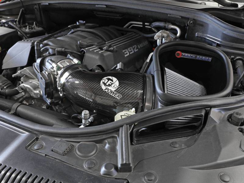 aFe 12-21 Jeep Grand Cherokee 6.4L Track Series Carbon Fiber Cold Air Intake w/Pro Dry S Filter Secondary image