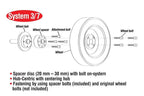 Eibach Pro-Spacer 25mm Spacer / Bolt Pattern 5x114.3 / Hub Center 60 for 06-15 Lexus IS350 installation diagram
