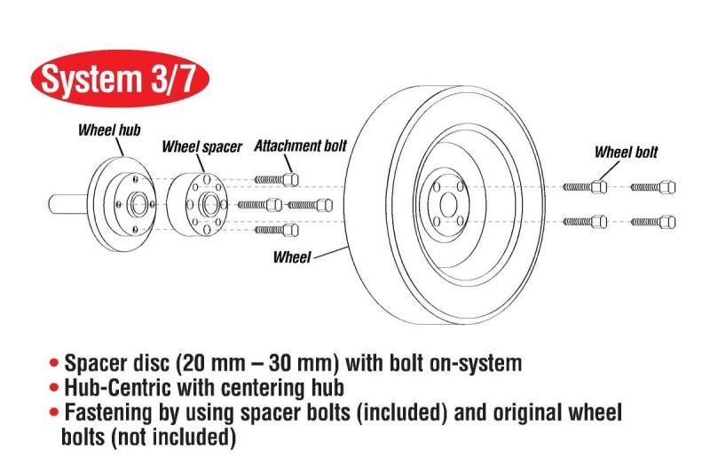 Eibach Pro-Spacer 25mm Spacer / Bolt Pattern 5x114.3 / Hub Center 60 for 06-15 Lexus IS350 installation diagram