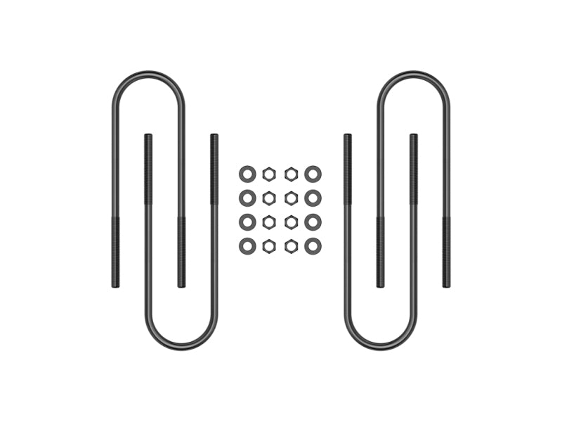 ICON 2011+ Ford F-250/F-350 Rear 15in U-Bolt Kit components