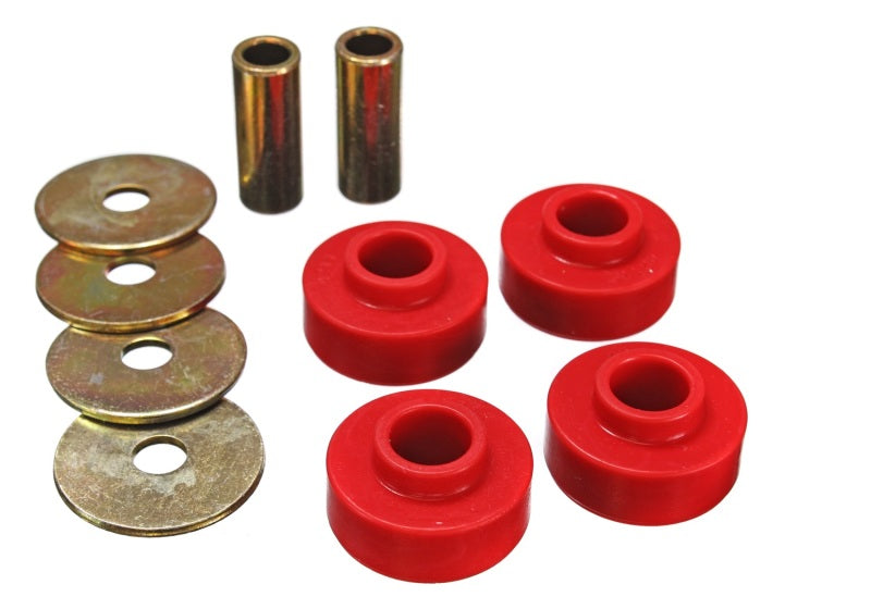 Energy Suspension 89-97 Ford Thunderbird / 99-04 Mustang Cobra Red Differential Carrier Bushings product image