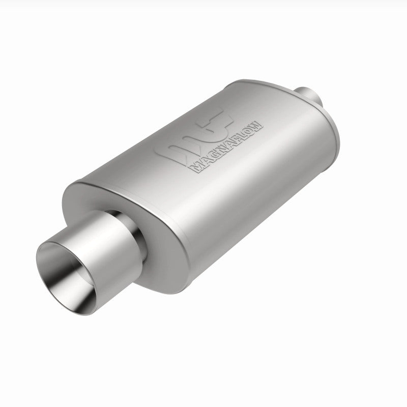 MagnaFlow Muffler W/Tip Mag SS 14X5X8 2.25/4. stainless steel exhaust for trucks and offroad vehicles.