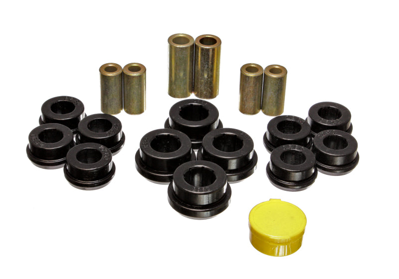 Energy Suspension 92-01 Honda Prelude Black Rear Control Arm Bushing Set for improved suspension performance and handling.