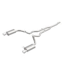 MagnaFlow Cat Back, SS, 2.5in, Street, Dual Split Polished 4.5in Tips 2015 Ford Mustang Ecoboost exhaust system