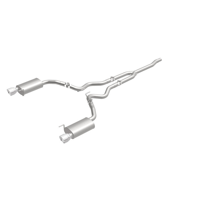 MagnaFlow Cat Back, SS, 2.5in, Street, Dual Split Polished 4.5in Tips 2015 Ford Mustang Ecoboost exhaust system