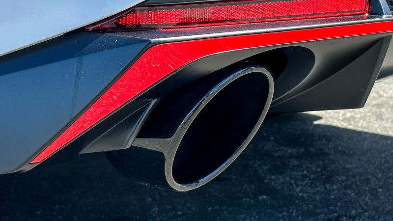 Borla 22-23 Hyundai Elantra N 2.0L 4 CYL. Turbo AT/MT ATAK Catback Exhaust Black Chrome close-up view