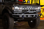 DV8 Offroad 21-22 Ford Bronco Factory Modular Front Bumper Bull Bar on black Bronco