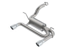 Borla 2018 Jeep Wrangler JL/JLU 3.6L 2DR/4DR ATAK SS Axle Back Exhaust w/3.5in Tips with polished stainless steel design.
