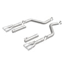 MagnaFlow Axle-Back, SS, 3in, Quad Split Rear 3.5 Tips 2015 Dodge Challenger incl SRT Hellcat exhaust system parts