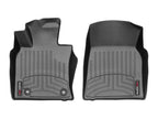 WeatherTech 2018+ Toyota Camry Front FloorLiner - Black in black rubber for interior carpet protection.