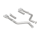 MagnaFlow Axle-Back, SS, 3in, Quad Split Rear 3.5 Tips 2015 Dodge Challenger incl SRT Hellcat exhaust components