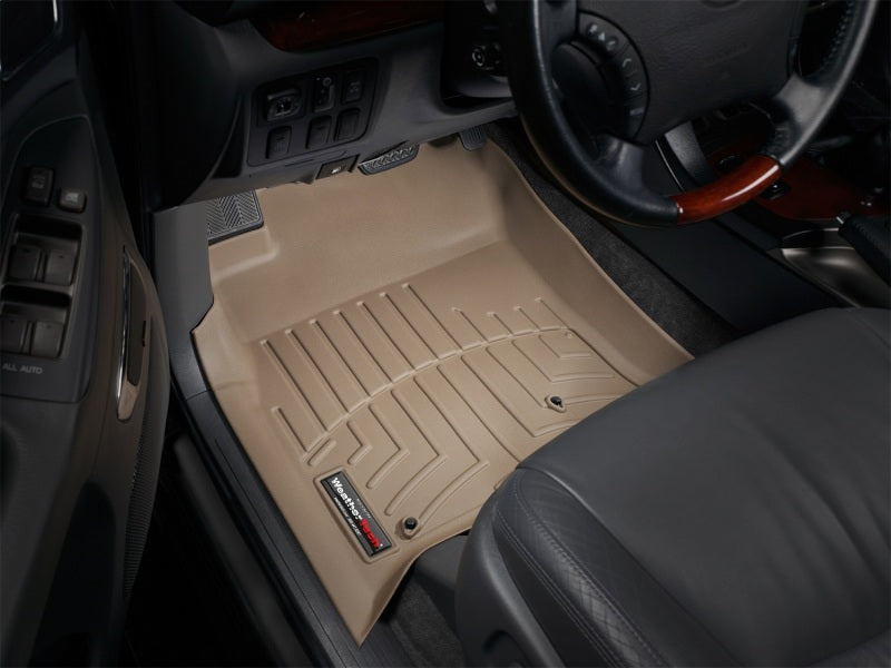 WeatherTech 03-06 Lexus GX470 Front FloorLiner - Tan installed