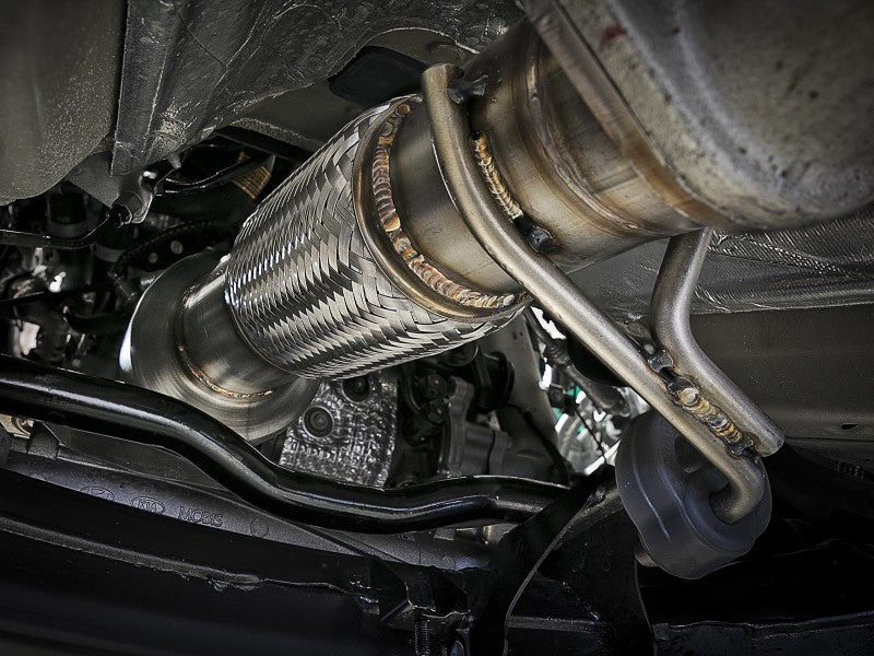 aFe Power Twisted Steel SS304 Downpipe 2.5in w/Cat 17-18 Hyundai Elantra L4-1.6L (t) Secondary image
