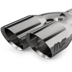 MagnaFlow 18-19 Toyota Camry XSE 2.5L (FWD) Street Series Cat-Back Exhaust w/4in Polished Quad Tips close-up view