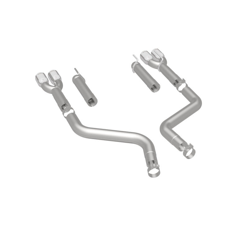 MagnaFlow Axle-Back, SS, 3in, Quad Split Rear 3.5 Tips 2015 Dodge Challenger incl SRT Hellcat exhaust parts