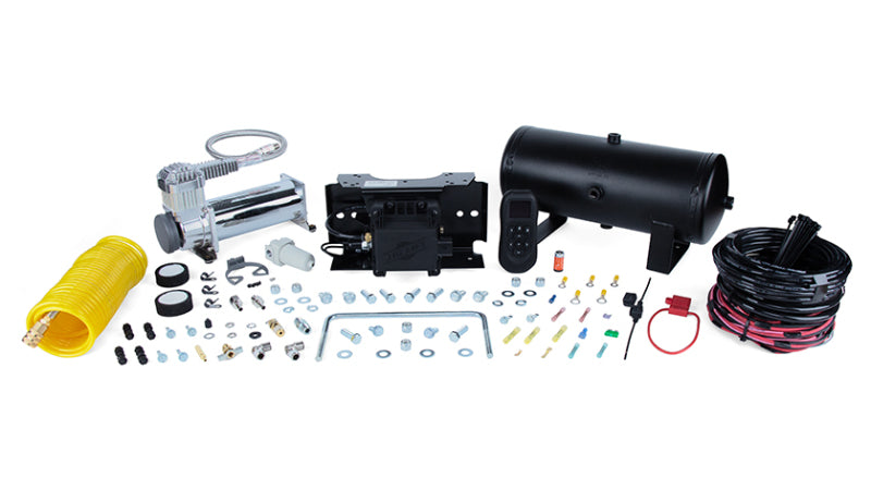 Air Lift Wireless Air Tank Kit w/ EZ Mount all components laid out