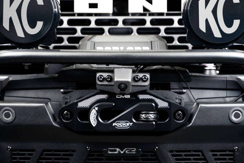 DV8 Offroad 21-23 Ford Bronco Front Camera Relocation Bracket installed