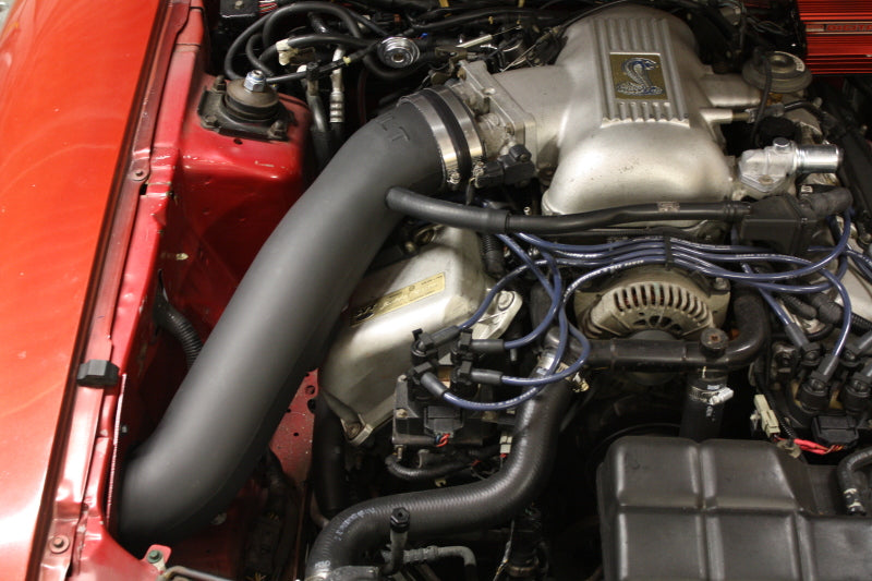 JLT 96-98 Ford Mustang SVT Cobra Black Textured Cold Air Intake Kit w/Red Filter Secondary image