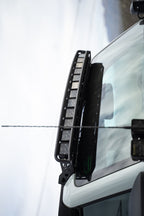 DV8 21+ Ford Bronco Curved Light Bracket for 12 3in. Pod Lights mounted above windshield