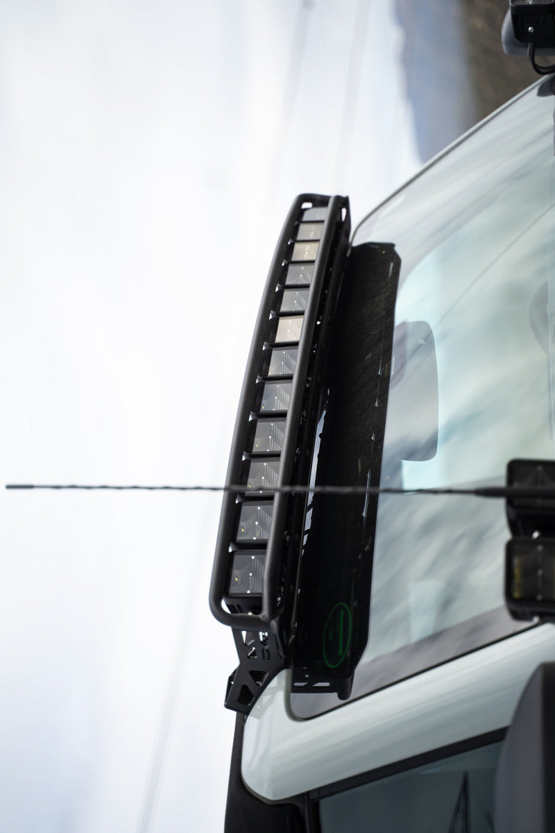 DV8 21+ Ford Bronco Curved Light Bracket for 12 3in. Pod Lights mounted above windshield