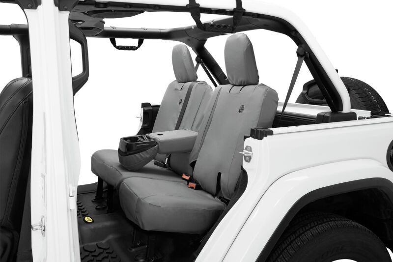 Bestop 18-23 Jeep Wrangler JL 4-Door Exc. 4Xe Rear W/ Fold Down Arm Rest Seat Covers (Charcoal) Secondary image
