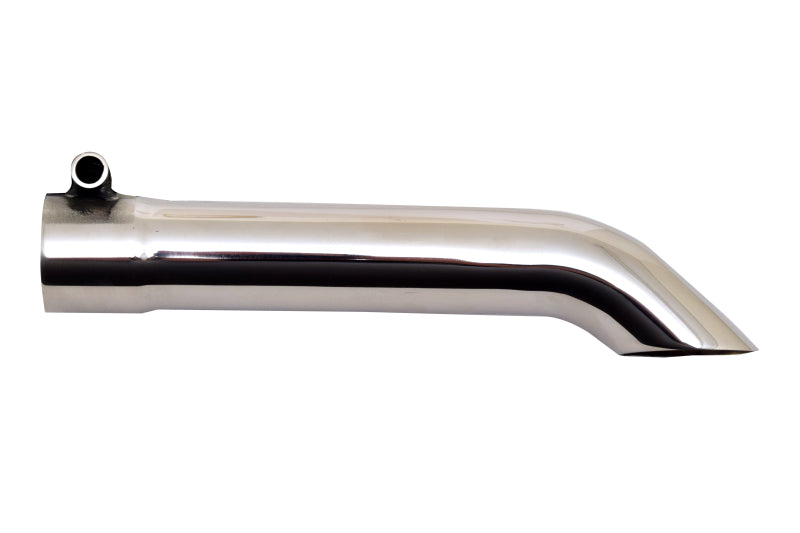 Gibson Turn Down Slash-Cut Tip - 1.5in OD/1.5in Inlet/8in Length - Stainless for offroad performance