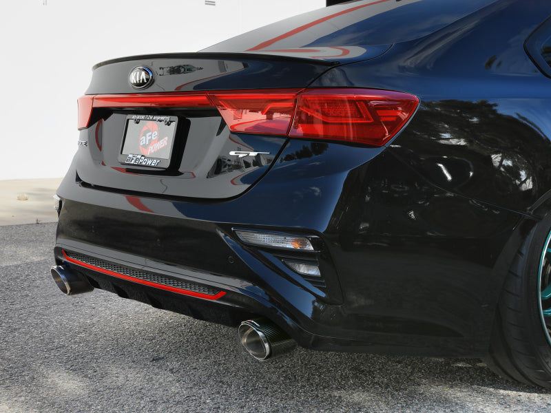 aFe Takeda 20-21 Kia Forte GT 1.6L (t) 3in to 2.5in SS Axle-Back Exhaust System w/ Carbon Fiber Tips Secondary image