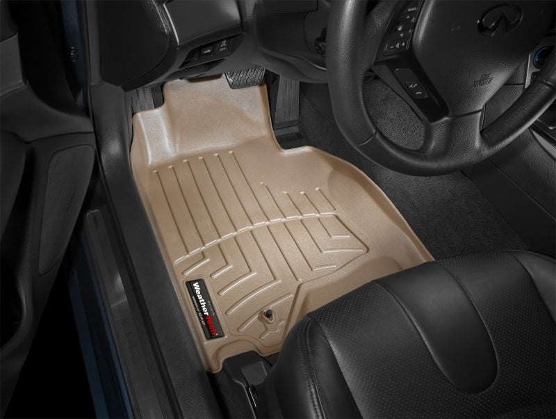 WeatherTech 07-13 Infiniti G35 Front FloorLiner - Tan in car