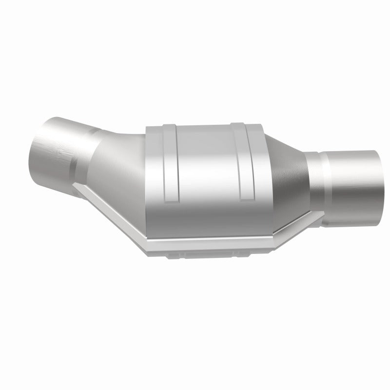 MagnaFlow Conv Universal 2.25 Angled Inlet OEM catalytic converter for offroad parts and performance upgrades.