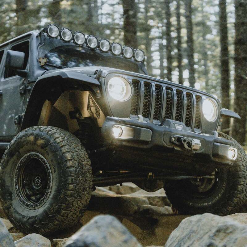 KC HiLiTES FLEX ERA 3 Dual Mode SAE Fog Lights - 2-Light Master Kit on Jeep, offroad lighting for trucks