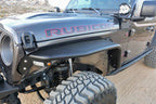 Fabtech 18-21 Jeep JL 4WD Front Steel Tube Fenders on a Rubicon