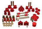 Energy Suspension 66-76 Chrysler A Body - Dart/Demon/Duster/Valiant Red Hyper-flex Master Bushing Set for offroad performance parts.