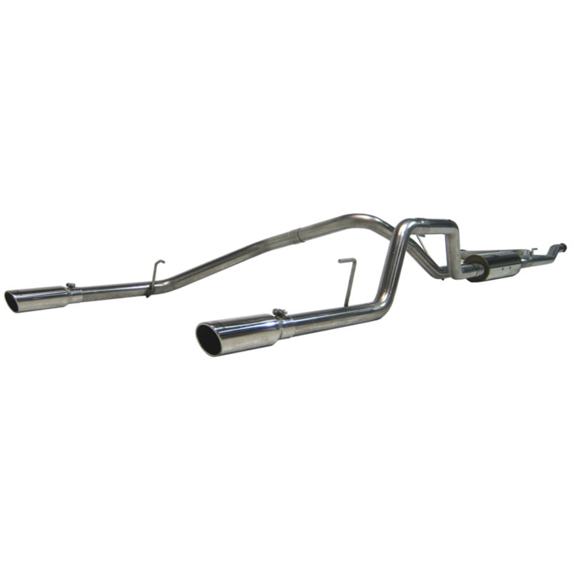 MBRP 2004-2009 Nissan Titan 5.6L EC/CC Cat Back Dual Split Rear Secondary image