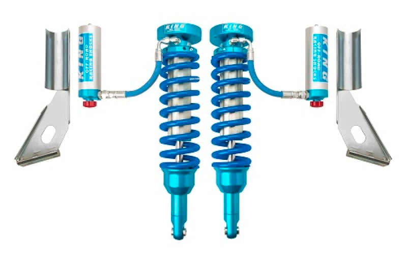 King Shocks 2010+ Toyota FJ Front 2.5 Dia Coilover Remote Reservoir Shock w/Adjuster (Pair) for off road parts.