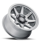 ICON Rebound Pro 17x8.5 6x135 6mm Offset 5in BS 87.1mm Bore Titanium Wheel for offroad performance upgrades.