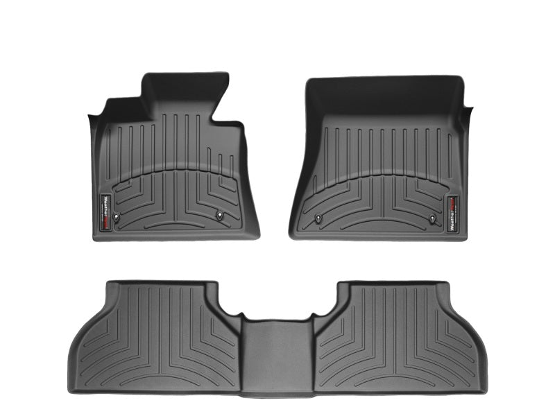 WeatherTech 09+ Ford F150 Reg/SuperCrew (w/ Heating Vents) Front and Rear FloorLiners - Black Secondary image