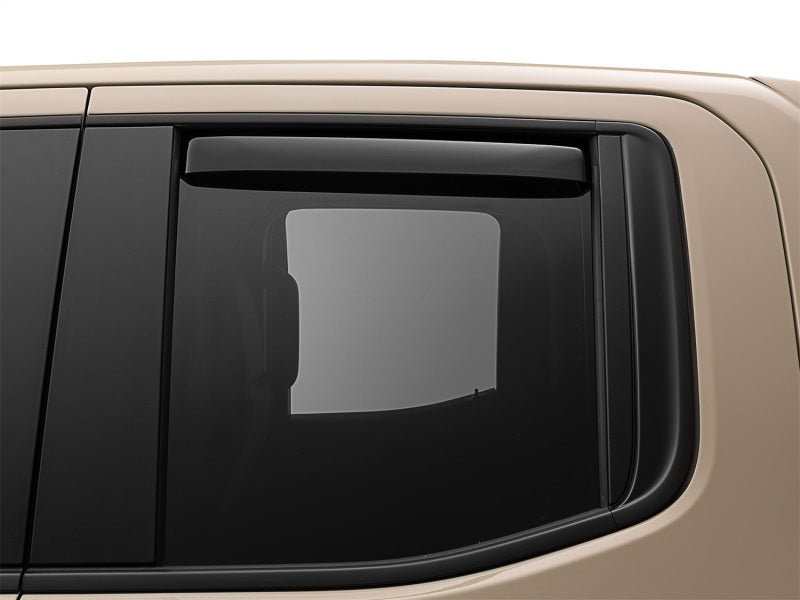 WeatherTech 2019+ Chevrolet Silverado 1500 Rear Side Window Deflectors - Dark Smoke Secondary image