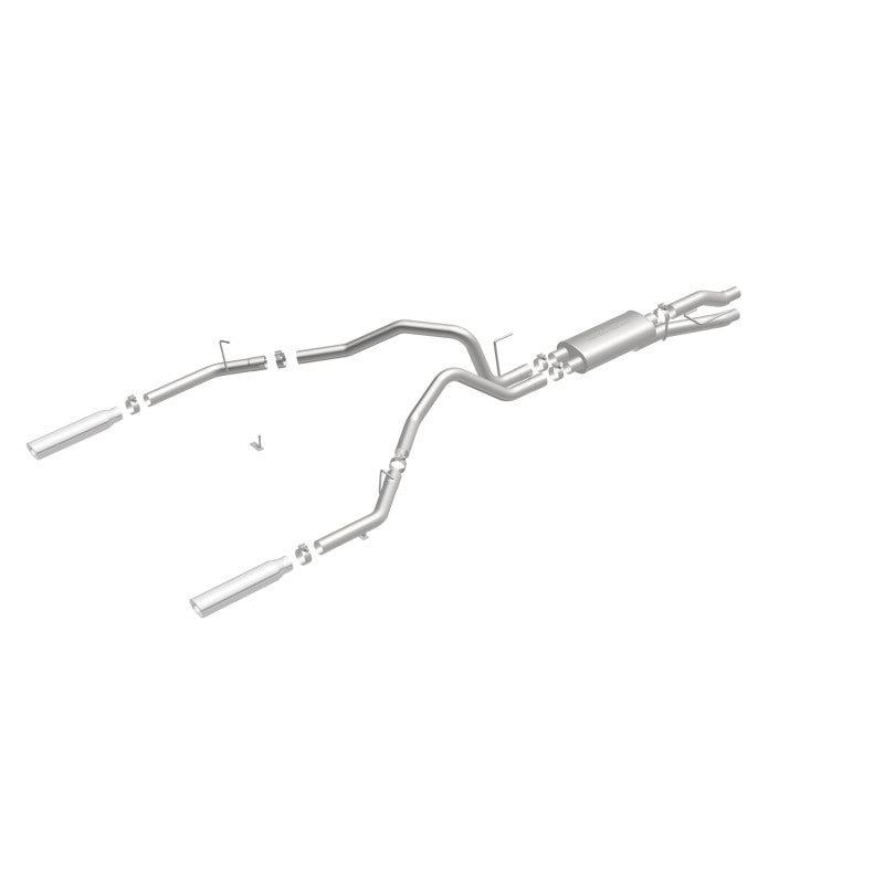 MagnaFlow SYS C/B 09 F-150 EC-CC/SB dual splt exhaust system for performance upgrades.
