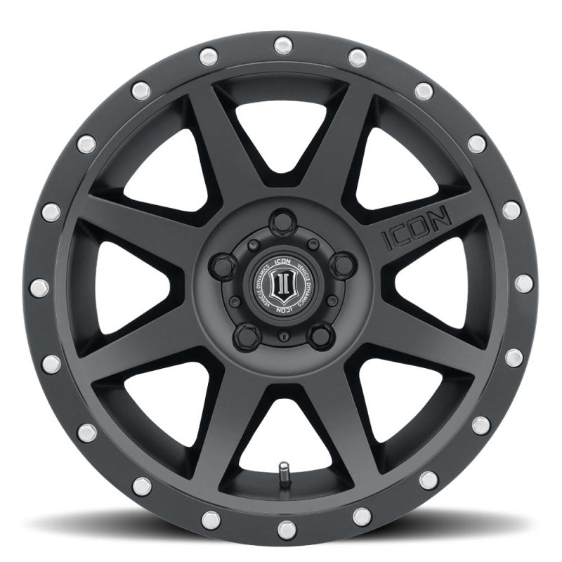 ICON Rebound 17x8.5 5x4.5 0mm Offset 4.75in BS 71.5mm Bore Satin Black Wheel Secondary image