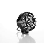 KC HiLiTES Rally 400 4in. Round Halogen Light 55w Spread Beam (Single) - Black for offroad lighting and electrical.
