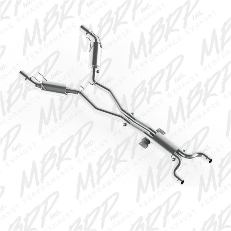 MBRP 2010 Chev Camaro V8 6.2L Automatic (L99) 3 Dual Cat Back Round Tips T409 Secondary image