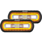 Rigid Industries SR-L Series Surface Mount LED Spreader Pair w/ Red Halo - Universal for offroad lighting and electrical