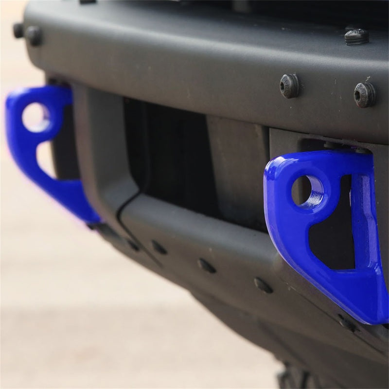 Ford Racing 2021+ Bronco Front Bumper Tow Hooks - Blue (Pair) Secondary image