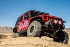 DV8 Offroad 07-18 Jeep Wrangler JK Front & Rear Flat Tube Fenders showcasing offroad capabilities.