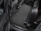 WeatherTech 2019+ RAM 1500 (Crew Cab w/ Rear Under Seat Storage) Rear FloorLiner HP - Black in vehicle interior.