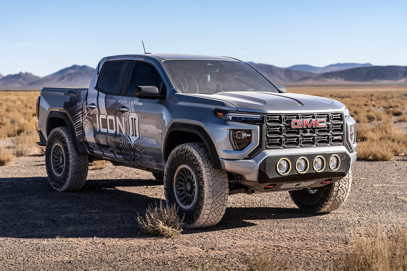 ICON 15-23 GM Canyon/Colorado 2.0 Series Rear Shock VS RR on offroad truck in desert
