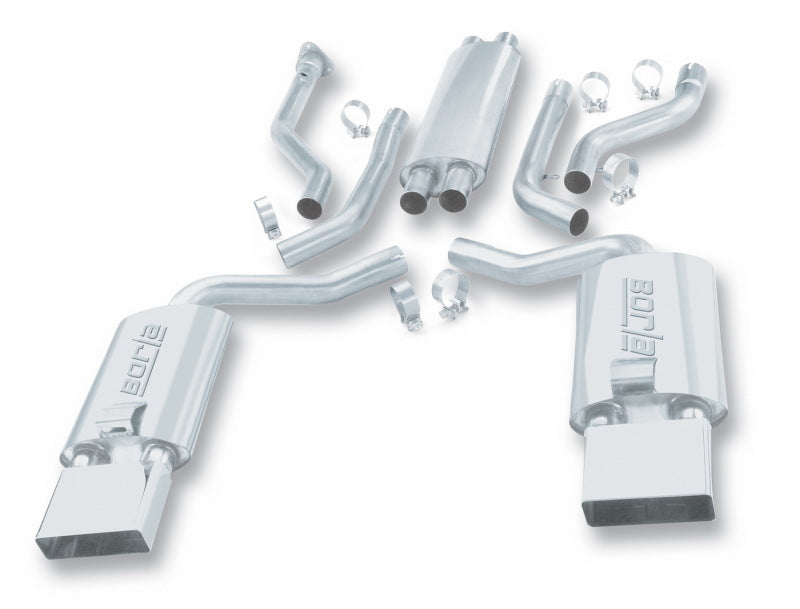 Borla 92-96 Chevrolet Corvette Hatchback/Conv 5.7L 8cyl 4/6 Spd Touring SS Catback Exhaust components and piping.